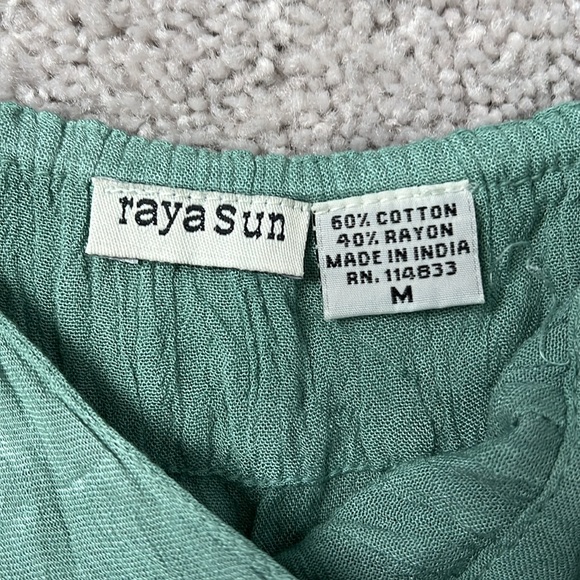 Dusty boho green boutique dress size M - Picture 7 of 8